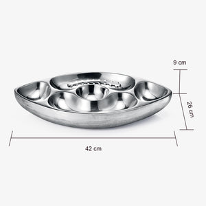 Football Tailgate Superbowl Serving Bowl Silver Brass Snack