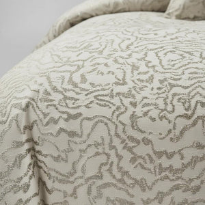Botanical 5-Piece Comforter Set - Pintuck Bedding with Abstract Wave Design