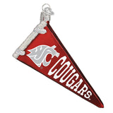 WSU Pennant Ornament 5x4 Inch by Old World Christmas