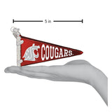WSU Pennant Ornament 5x4 Inch by Old World Christmas