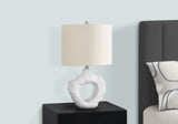 Lighting, 25'h, Table Lamp, Cream Resin, Ivory / Cream Shade, Modern