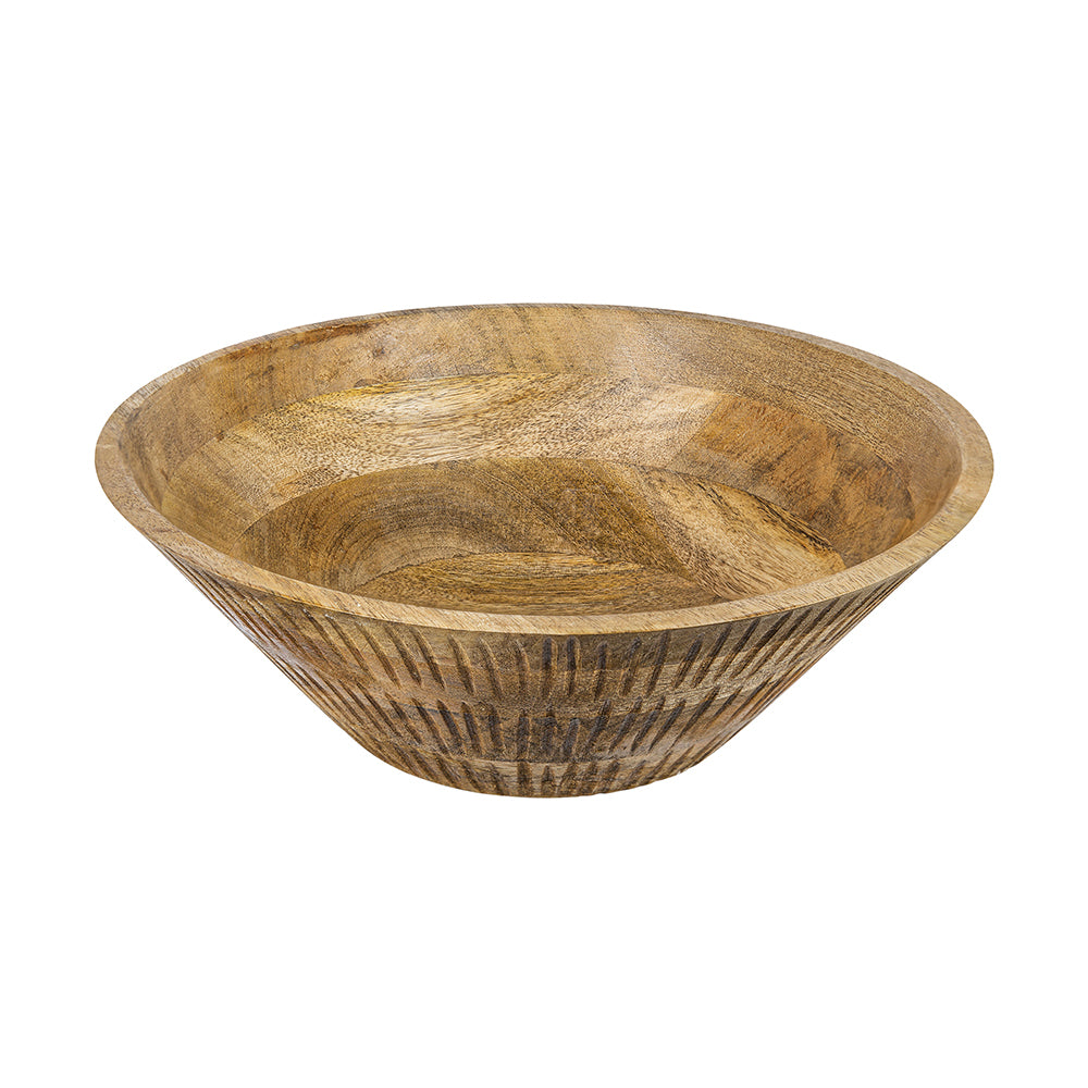 D12x4' Mango Wood Round Decorative Bowl