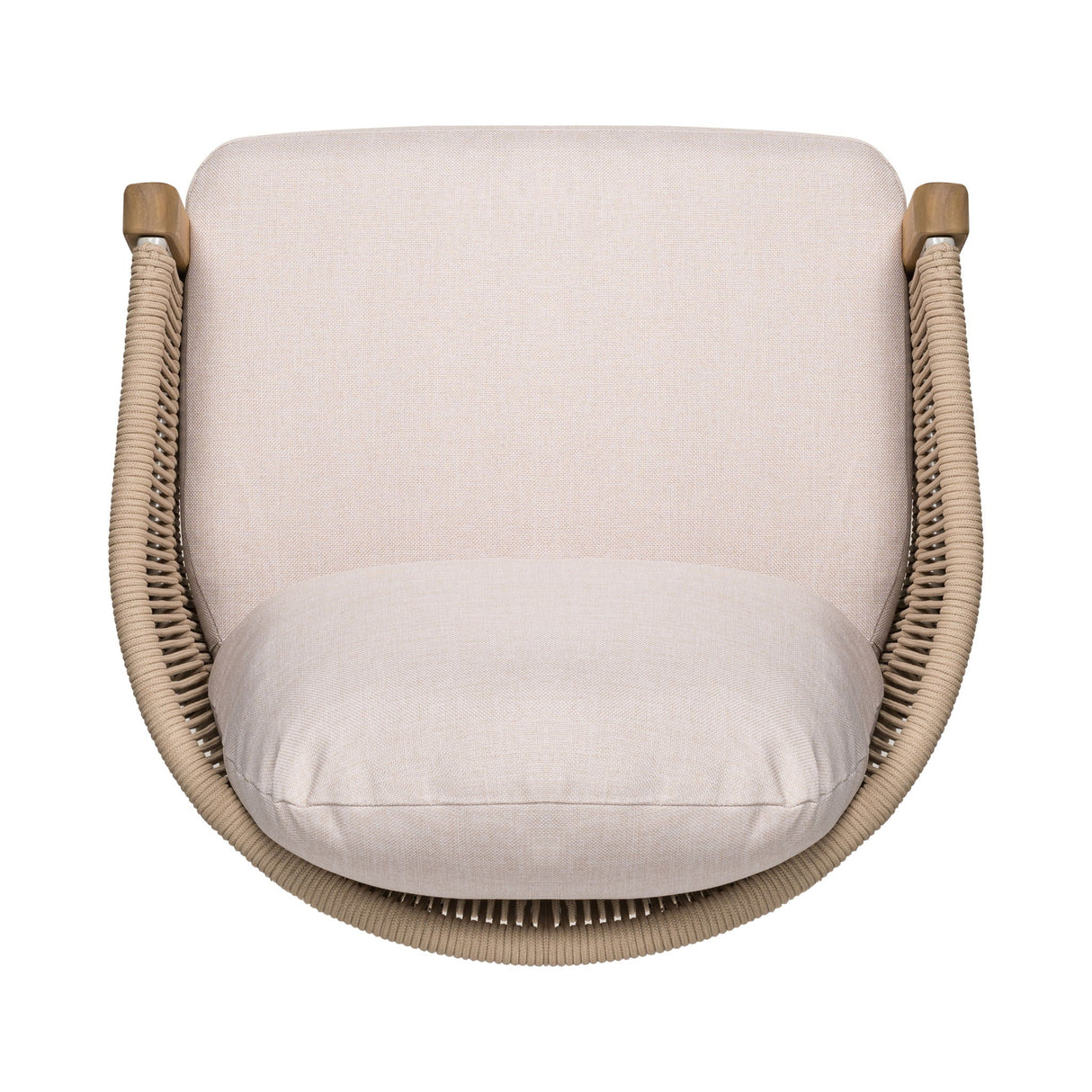 Grotta - Outdoor Dining Arm Chair (Set of 2) - Teak / Beige