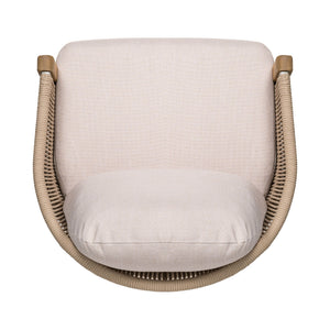 Grotta - Outdoor Dining Arm Chair (Set of 2) - Teak / Beige