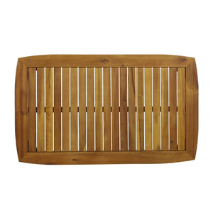 Outdoor Acacia Wood Loveseat Set With Coffee Table
