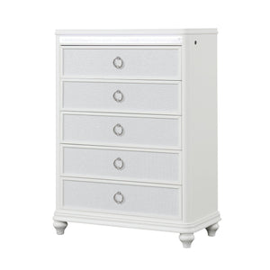 Abigale - 5 Drawer Chest With LED Lighting - White