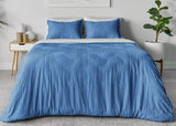 BedGear Performance Duvet Set, Queen - Stonewash Blue/Racetrack