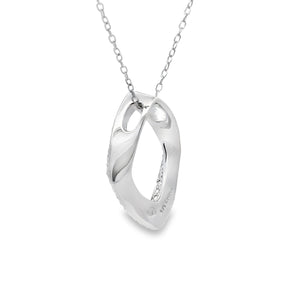 Genuine .02ct Diamond Fashion Pendants Sterling Silver