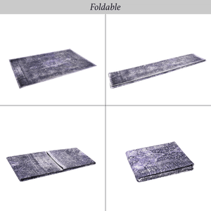 MAVAL Anthracite Washable Rug 3x5 Area Rug