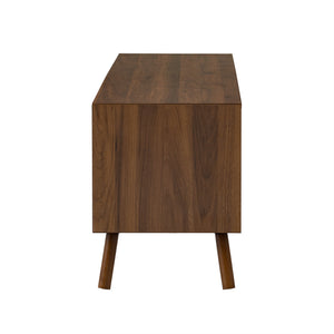 70inch Modern TV Stand for TVs up to 80 Inches with Walnut Legs