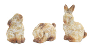 Weathered Terra Cotta Rabbit Garden Statue (Set of 6)