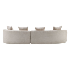 Elegant Curved Sectional Sofa With Full Foam Comfort