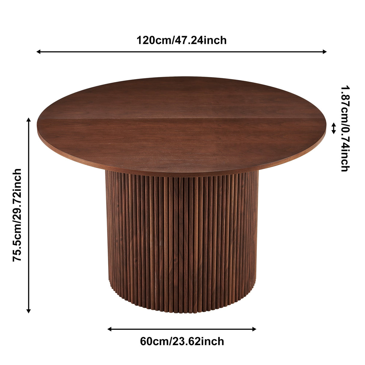 Fantasia Round Dining Table with Column Design