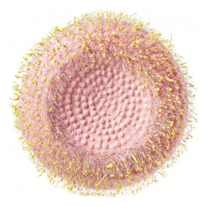 6.25" Flower Head Center: Pink/Yellow