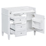 Bathroom Vanity With 2 Drawers and Tip-Out Drawer Storage Cabinet