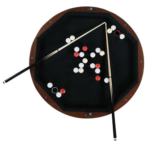 Calloway - Round Game Table With Pedestal Base - Dark Brown