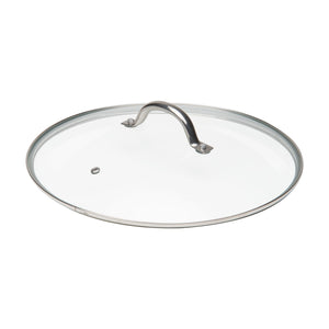 12" Masterpan Ceramic Nonstick Copper Color Wok with Glass Lid