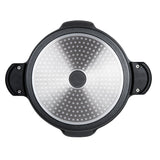 MASTERPAN Nonstick Stock & Pasta Pot With Glass Lid Strainer, 5 QT., 9" (23cm)