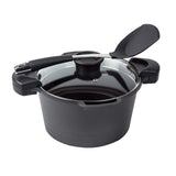 MASTERPAN Nonstick Stock & Pasta Pot With Glass Lid Strainer, 5 QT., 9" (23cm)