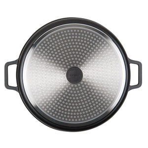 MASTERPAN 12" Nonstick Stovetop Oven Grill Pan with Stainless Steel Lid
