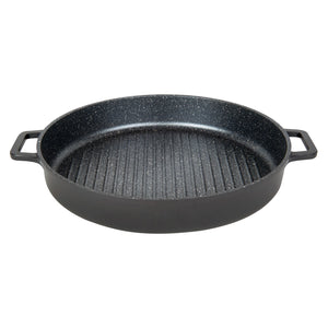 MASTERPAN 12" Nonstick Stovetop Oven Grill Pan with Stainless Steel Lid