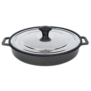 MASTERPAN 12" Nonstick Stovetop Oven Grill Pan with Stainless Steel Lid