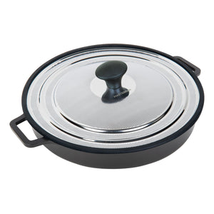 MASTERPAN 12" Nonstick Stovetop Oven Grill Pan with Stainless Steel Lid