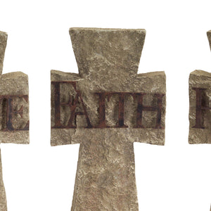 Stone Tabletop Sentiment Cross (Set of 3)