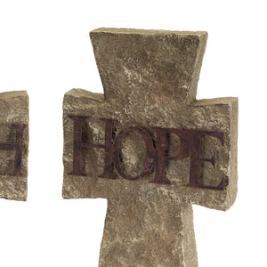 Stone Tabletop Sentiment Cross (Set of 3)