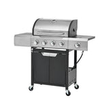 Propane Grill 4 Burner Barbecue Grill Stainless Steel Gas Grill with Side Burner