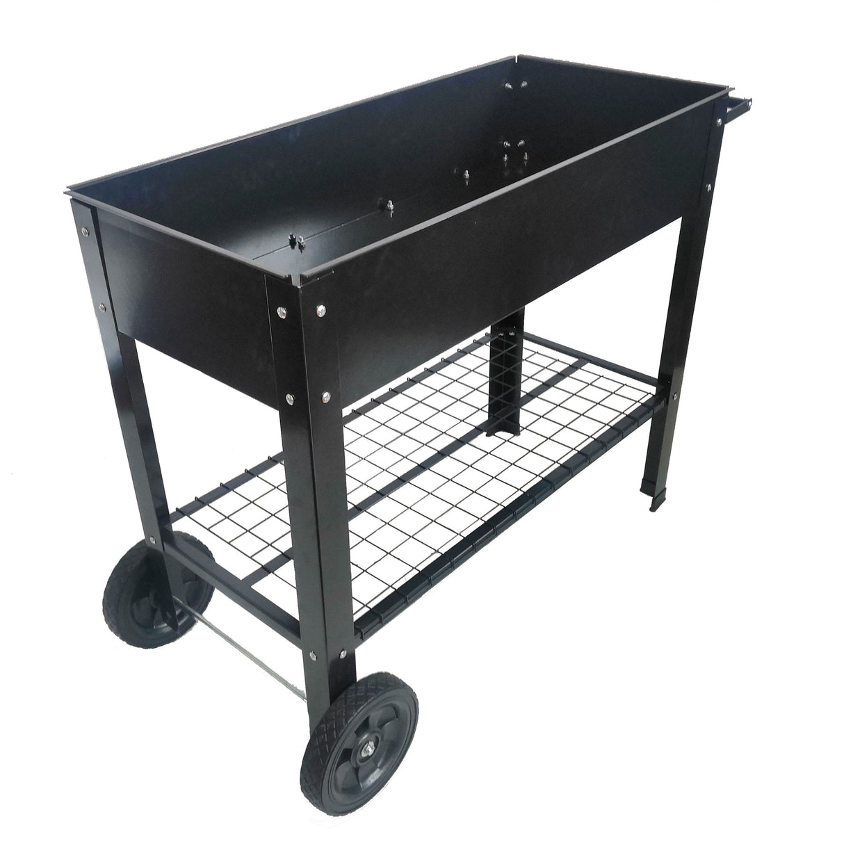 Mobile Metal Raised Garden Bed Cart with Legs