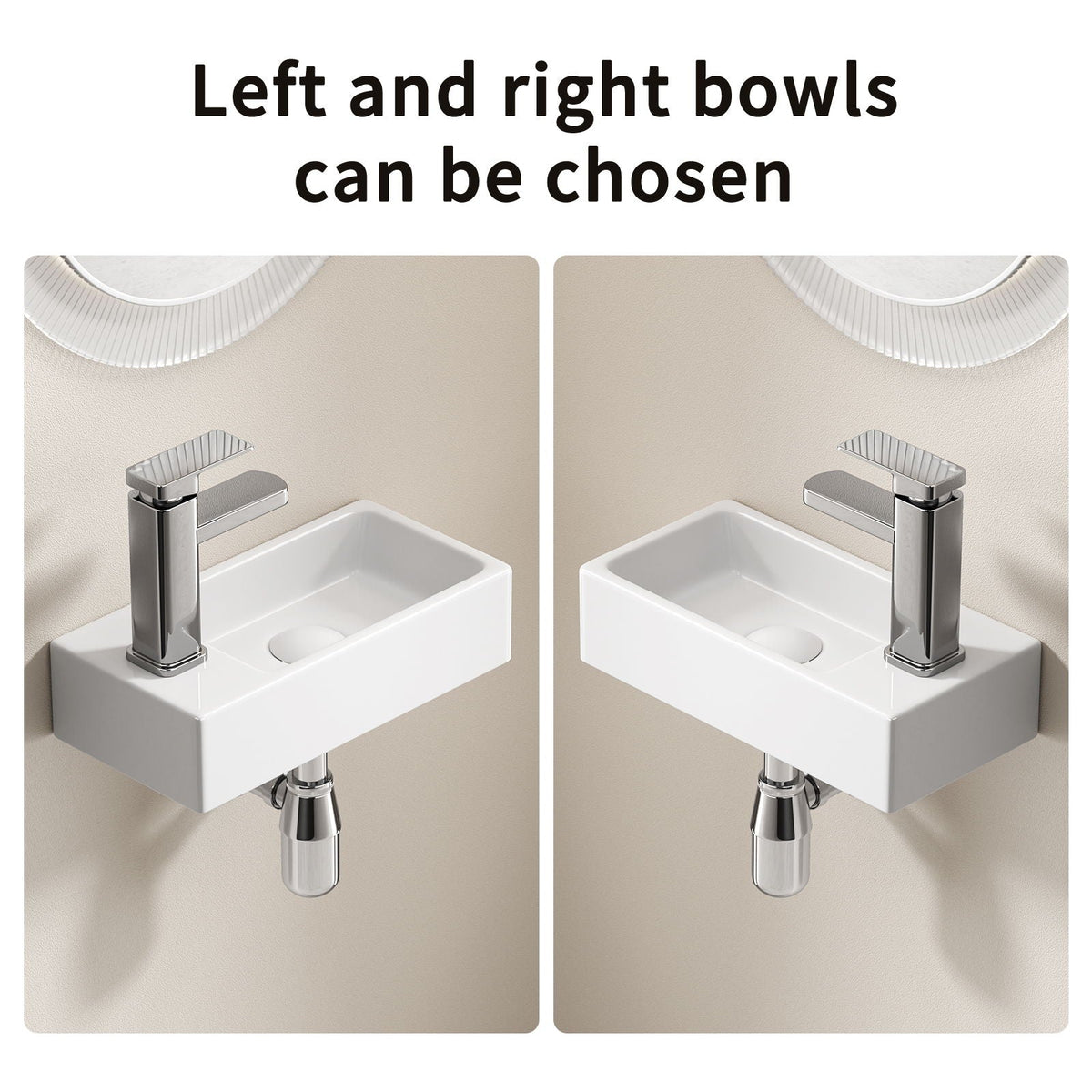 Wall Mounted Bathroom Sink With Faucet And Drain