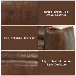 Brancaster - Sofa - Retro Brown Top Grain Leather