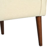Modern Club Chair with Button-Tufted Back & Tonal Piping