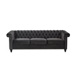 Chesterfield Style 3 Seater Sofa With Deep Button Tufting