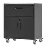 Sturdy And Durable Metal Tool Cabinet For Garage With Wheels Mobile Heavy Duty Storage Cabinet With 1 Drawer And 2 Locking Doors