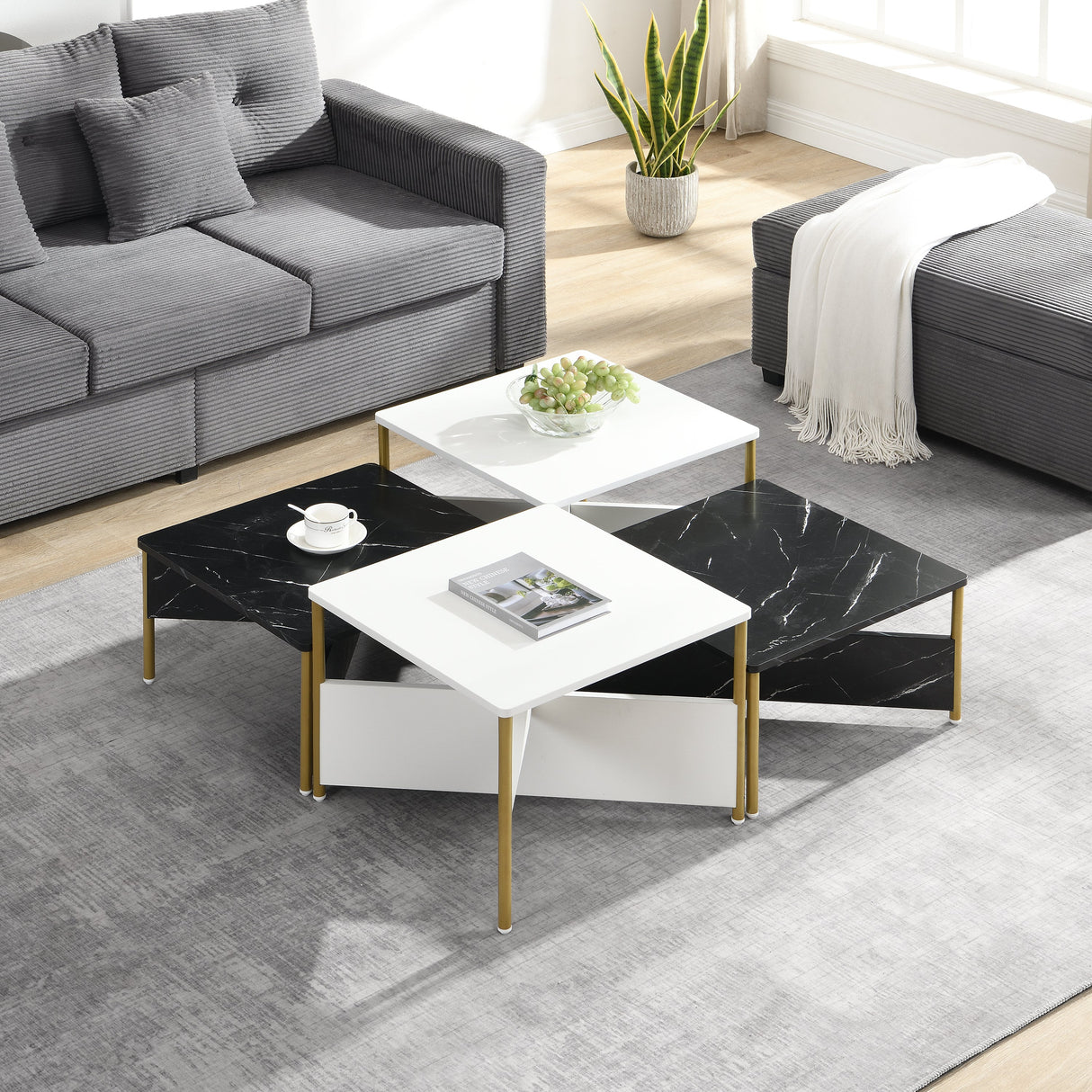 Modern Nesting Coffee Tables Set of 4