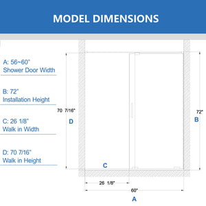 Semi-Frameless Sliding Shower Door