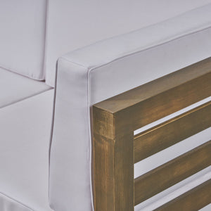 Outdoor Acacia Wood Patio Chair With Fabric Cushion