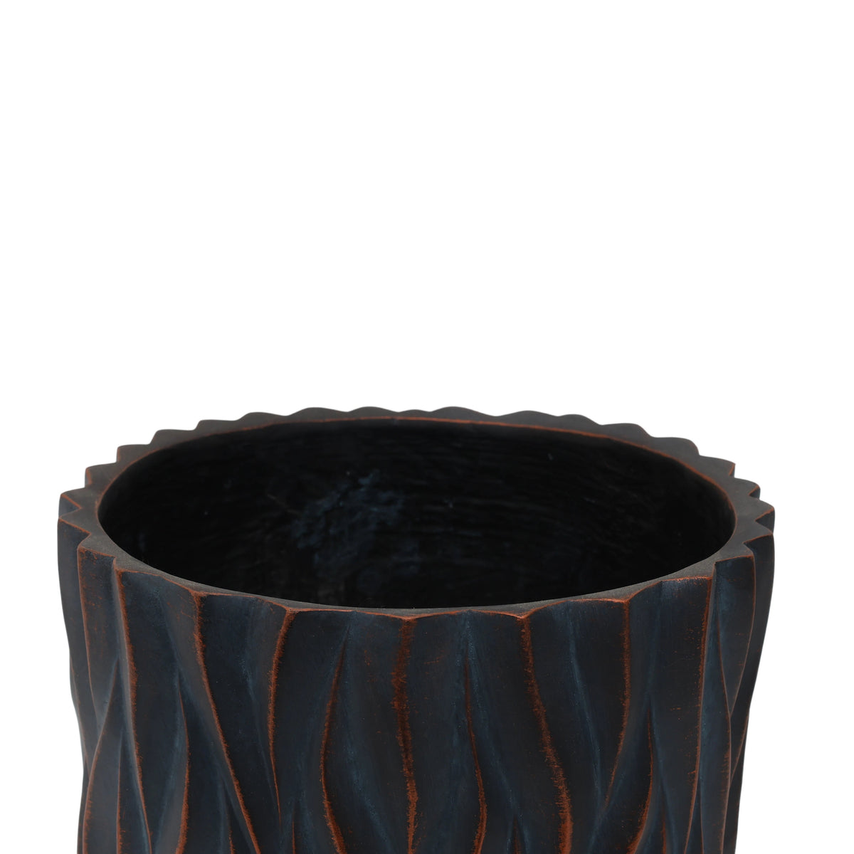 Large Round Planters Set of 2 with Drainage Holes - Magnesium Oxide