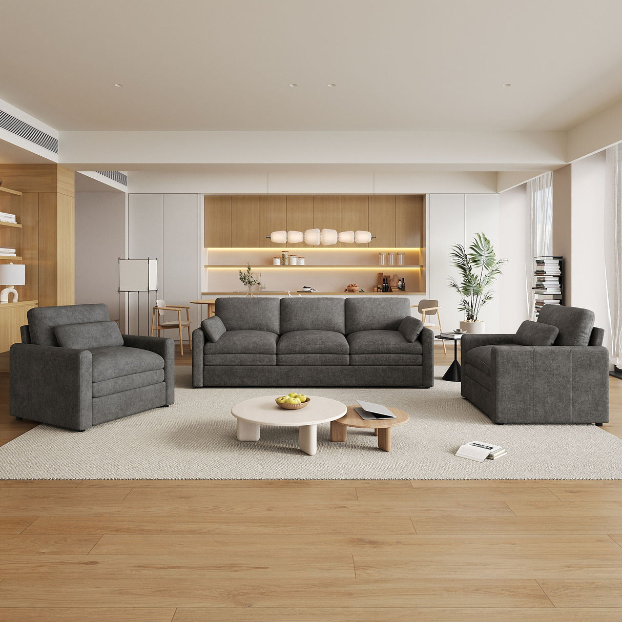 Cozy Sofa Set Oversized Comfy Cloud Sofa With Double Cushion