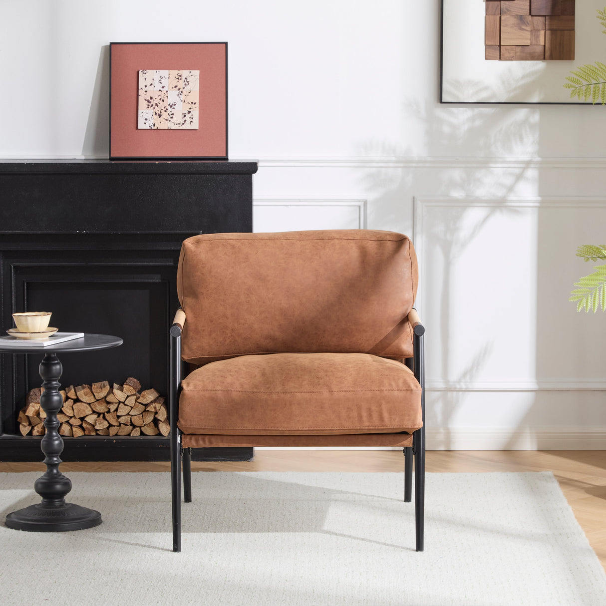 Portwyn Modern Accent Chair with Plush Cushions