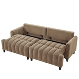 83'' Futon Sofa Bed with Adjustable Backrest and 2 Pillows