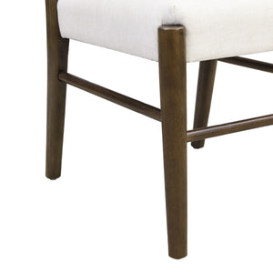 Farmhouse Style Dining Chair Set With Ladder Back Design