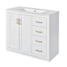 Bathroom Vanity With Sink Combo, Storage Cabinet, Freestanding Set With 3 Drawers & Soft Closing Doors