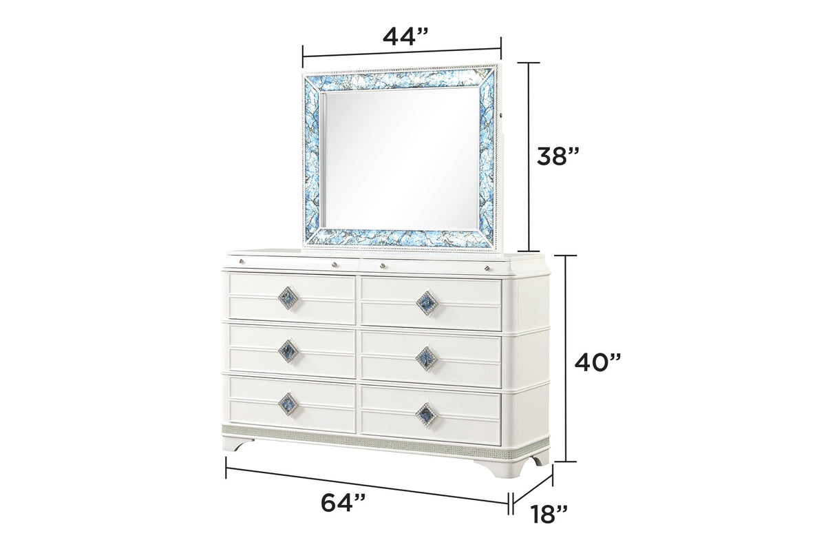 Laguna Modern Style 4 Pc Queen Upholstered Bedroom Set