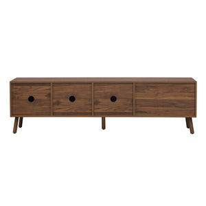 TV Stand With 5 Legs, Media Console Table For Tvs Up To 75" - Walnut