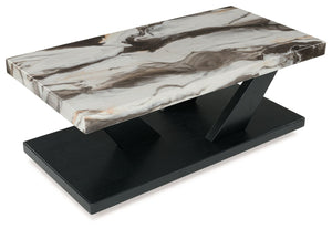 Cendill - Occasional Table Set (Set of 3) - Dark Brown / White / Black