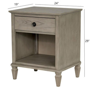 Victoria Nightstand with Open Storage - French Design - Multiple Colors