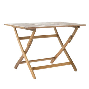 Blissique Outdoor Foldable Wood Dining Table with Slat Design